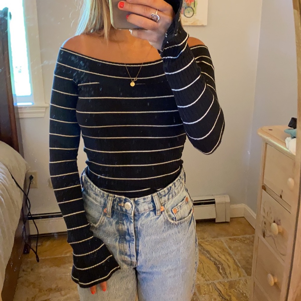 Urban outfitters off the shoulder long sleeve